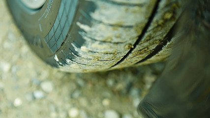 Image showing detail of car wheel