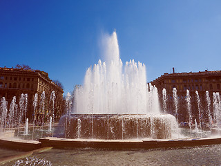 Image showing Retro look Fountain in Milan