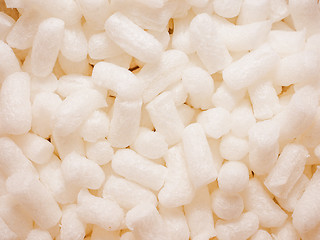 Image showing Retro look White polystyrene beads background