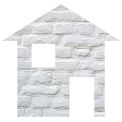 Image showing White brick house
