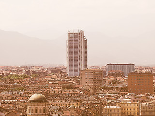 Image showing Retro looking San Paolo skyscraper in Turin