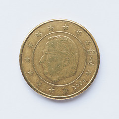 Image showing Belgian 50 cent coin