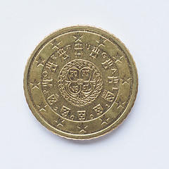 Image showing Portuguese 50 cent coin