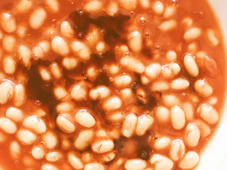 Image showing Retro looking Baked beans