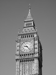 Image showing Black and white Big Ben in London