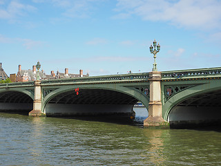 Image showing Westminster Bridge in London