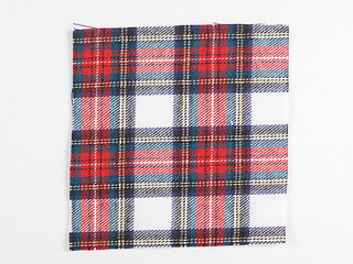 Image showing Tartan fabric sample