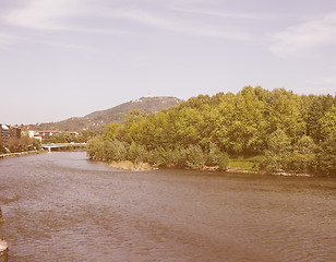 Image showing Retro looking Turin hills