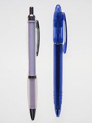 Image showing Blue and white pen