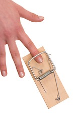 Image showing Hand and Mouseptrap