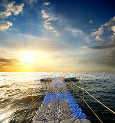Image showing Pontoon in the sea
