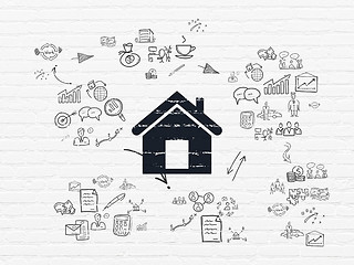 Image showing Business concept: Home on wall background