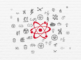 Image showing Science concept: Molecule on wall background