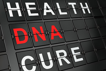 Image showing Health concept: DNA on airport board background