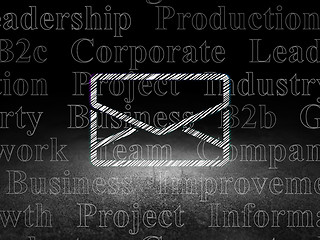 Image showing Business concept: Email in grunge dark room