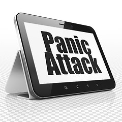 Image showing Health concept: Tablet Computer with Panic Attack on display