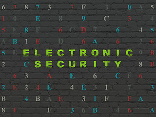 Image showing Privacy concept: Electronic Security on wall background