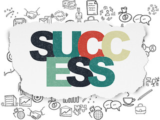 Image showing Finance concept: Success on Torn Paper background