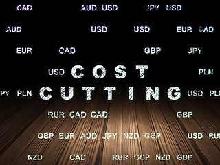 Image showing Finance concept: Cost Cutting in grunge dark room