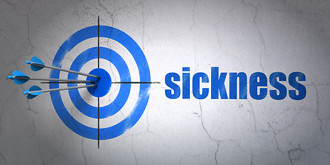 Image showing Health concept: target and Sickness on wall background