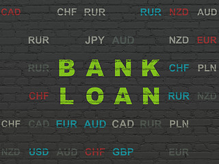 Image showing Currency concept: Bank Loan on wall background