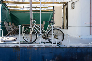 Image showing bicyckle on a boat