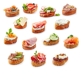 Image showing various bruschettas