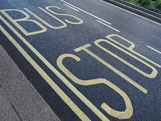 Image showing Bus stop sign
