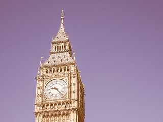 Image showing Retro looking Big Ben in London