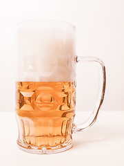 Image showing Retro looking Lager beer glass