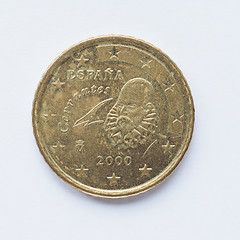 Image showing Spanish 50 cent coin