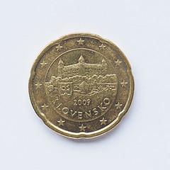 Image showing Slovak 20 cent coin