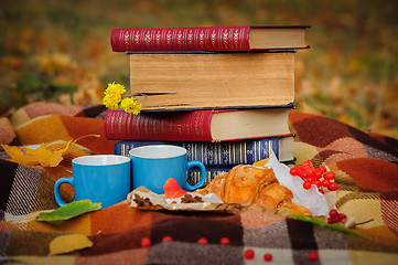 Image showing Romantic autumn still life