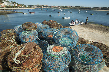 Image showing EUROPE PORTUGAL PORTO BEACH COAST ATLANTIC FISHING