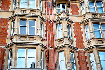 Image showing window in europe london old red brick     historical 