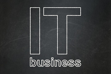 Image showing Business concept: IT Business on chalkboard background