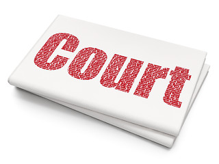 Image showing Law concept: Court on Blank Newspaper background