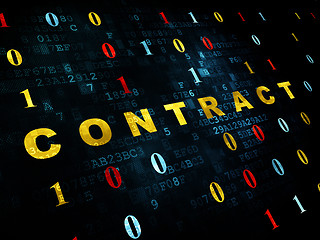 Image showing Finance concept: Contract on Digital background