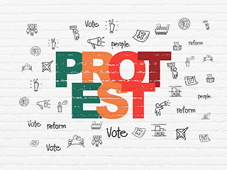 Image showing Political concept: Protest on wall background