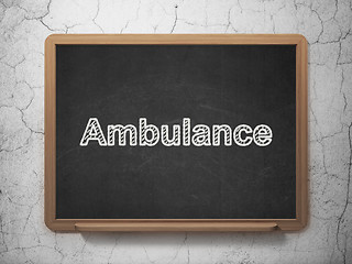 Image showing Medicine concept: Ambulance on chalkboard background