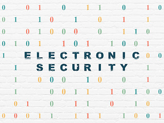 Image showing Privacy concept: Electronic Security on wall background