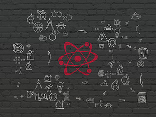 Image showing Science concept: Molecule on wall background