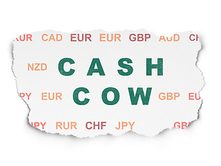 Image showing Business concept: Cash Cow on Torn Paper background