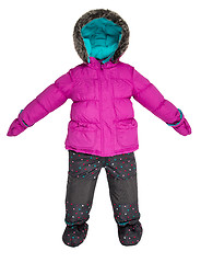 Image showing Childrens snowsuit fall