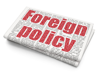 Image showing Political concept: Foreign Policy on Newspaper background