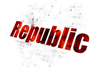 Image showing Politics concept: Republic on Digital background