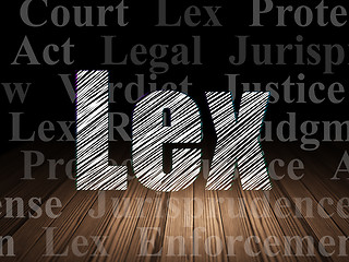 Image showing Law concept: Lex in grunge dark room