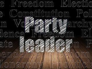Image showing Political concept: Party Leader in grunge dark room