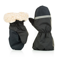 Image showing Children\'s autumn-winter mittens