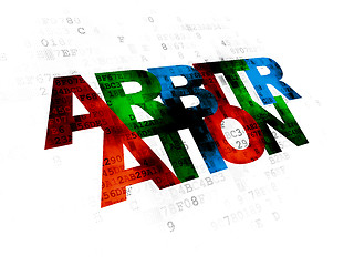 Image showing Law concept: Arbitration on Digital background